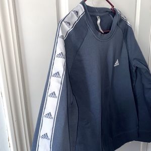 adidas sweatshirt with logo sleeves!